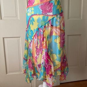 Boston Proper Colorful Skirt with Sequins